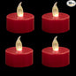 LED Tea Lights Candles- 50PACK Red Flameless Candles Realistic and Bright Flickering Long Lasting 200Hours for Holiday Celebration,Party, Home Decoration,Battery Operated