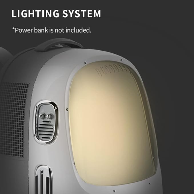 PETKIT Cat Backpack Carrier with Inbuilt Fan & Light, Airline-Approved Pet Backpack Bubble for Kitty Small Dog, Detachable Dog Backpack with Padded Strap for Travel, Hiking, Walking & Outdoor-Mewly Pet