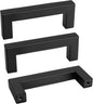 goldenwarm 150 Pack 3 Inch Black Cabinet Handles Matte Black Drawer Pulls Stainless Steel Cabinets Hardware Square Bar Modern for Kitchen Bathroom Cupboard