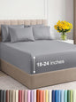 Extra Deep Full Sheet Set - 6 Piece Breathable & Cooling Sheets - Hotel Luxury Bed Sheets Set - Easy & Secure Fit - Soft, Wrinkle Free & Comfy Sheets Set - Steel Blue Sheet Set with Extra Deep Pockets