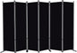 RANTILA 6 Panel Room Divider, 6 FT Folding Privacy Screen with Wide Feet, Freestanding Partition for Room Separation, Portable Room Divider Panel, 133" W x 71" H, Black