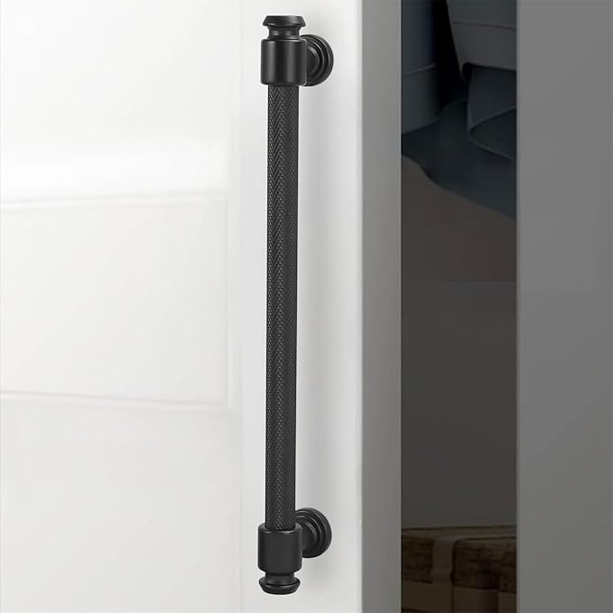 10 Pack 10 Inch (254mm) Matte Black Cabinet Handles and Drawer Pulls - Kitchen Hardware for Cabinets, Drawers, and Dressers
