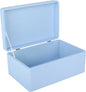 Large Blue Wooden Box Storage with Hinged Lid | 11.8 x 7.87 x 5.51 inches (+-0.5) | Gift Box Storage | Product NOT Intended for 15 Years OR Below