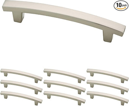 Franklin Brass (10-Pack) – Brushed Nickel Cabinet Handles, 4 Inch Hole Center, Pulls for Drawers, Kitchen Cabinet Door, Dressers | Pierce