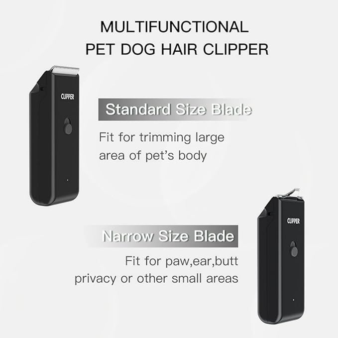 Dog Cat Home Hair Waterproof Clipper Portable Electric USB Rechargeable Pet Grooming Tools Low Noise Shaver Cordless Trimmer for Small and Large Pets-Mewly Pet
