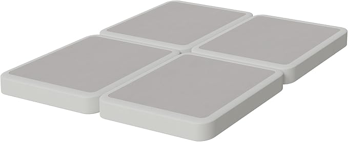 Nutan Inch Sturdy Box Spring for Mattress Support-Durable and Fully Assembled, Natural Wood California King(Fold), White, 4" Foundation