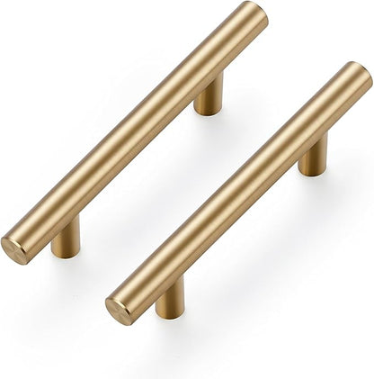 Ravinte 55 Pack 5 Inch Cabinet Pulls Champagne Bronze Stainless Steel Kitchen Drawer Pulls Cabinet Handles 5 InchLength, 3 Inch Hole Center