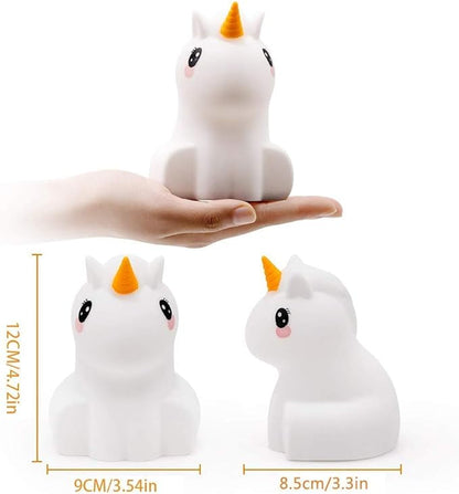 Night Light for Kids Silicone Unicorn Night Light 9 Colors Baby Light Bedside Lamp Rechargeable Remote LED Children Night Light for Toddlers/Boys/Girls/Adults/Bedroom/Bathroom/Outdoor