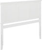 AFI, Madison Queen Solid Wood Panel Headboard with Attachable Charger, White