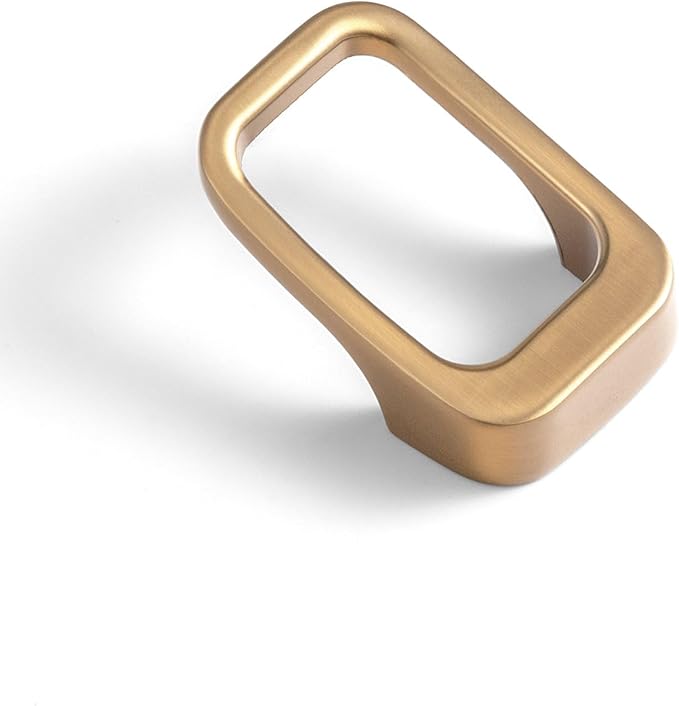 Goo-Ki Champagne Bronze Cabinet pulls with 0.6''(16mm) Hole Center,Modern Zinc Alloy Finger Pulls for Drawer,Wardrobe,Cupboard,6 Pack