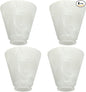 Pack of 4 Alabaster Transitional Style Shade, Transitional Style Replacement Glass Shade, XIDING Ceiling Fans Glass Shade, with Standard 2-1/8" Fitter Size, 4-4/5" high, 4-4/5" Diameter