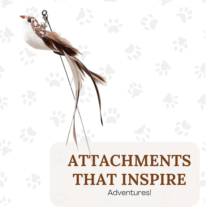 Cat Toys for Bored Indoor Adult Cats Any Surface Base Wand Stimulation Toys for Indoor Cats Cat Feather Toy Cat Feather Cat Toy Wand Juguetes para Gatos Activos Juegos para Gatos-Mewly Pet