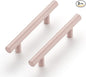 Ravinte 3 Pack | 5 Inch Cabinet Pulls Pink Stainless Steel Kitchen Drawer Pulls Cabinet Handles 5 InchLength, 3 Inch Hole Center