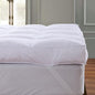 QUEEN ROSE Mattress Topper King, Extra Soft Pillow Top King Mattress Topper, Cooling Thick Plush Bed Topper Snow Down Alternative, Baffle Box White, for Back Pain Relief
