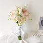 Tulips Calla Lily Artificial Flowers | Real Touch |Bridal Bouquet | Wedding Bouquet Home Décor Party (Pink 1 Bouquet)