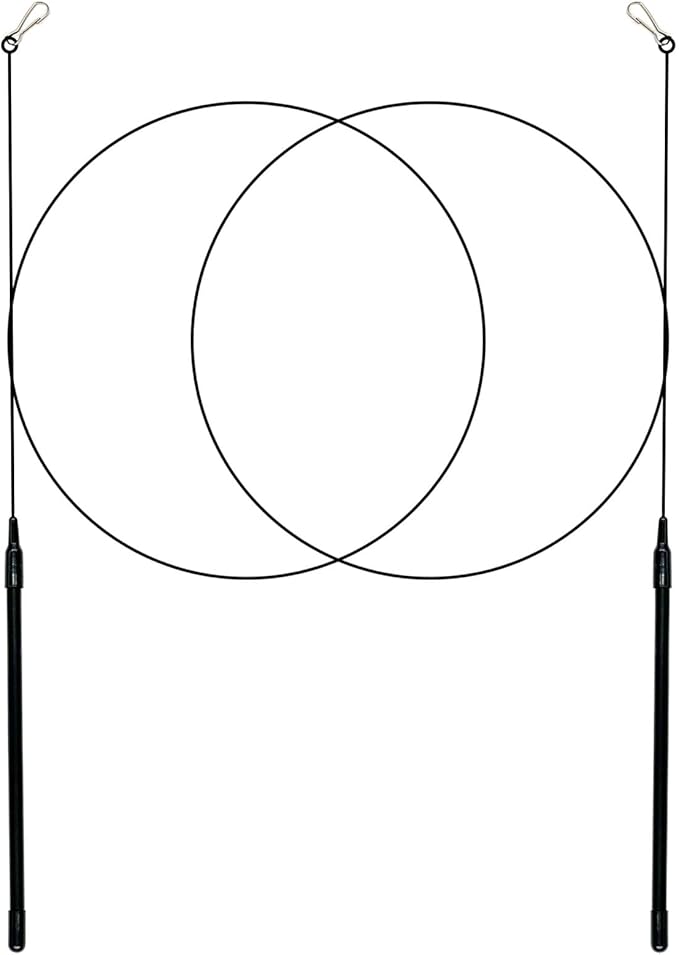 ROSAUI Interactive Cat Teaser Wands - Set of 2 | Bendable Steel Wire | Versatile and Fun Cat Toy Accessories-Mewly Pet