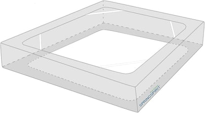 Box Spring Cover Full Size with Smooth and Elastic Woven Material, Alternates for Bed Skirt, Wrinkle & Fading Resistant, Washable, Dustproof, White