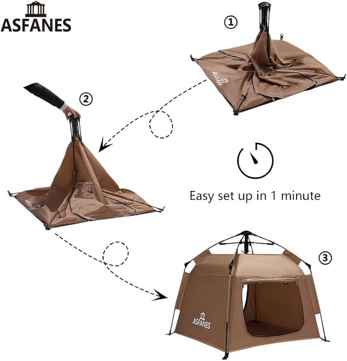Outdoor Waterproof Pet Automatic Camping Tent, Pop up Cave Bed for Indoor Cats and Small Dogs, Portable Cat House Dog House, Brown.-Mewly Pet