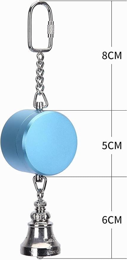 Colorday Bird Toys Parrot Talking Coach & Interactive Voice Bell for Parakeet, African Grey, Amazon Parrots, Quaker, Cockatiel, Conure (Blue)-Mewly Pet