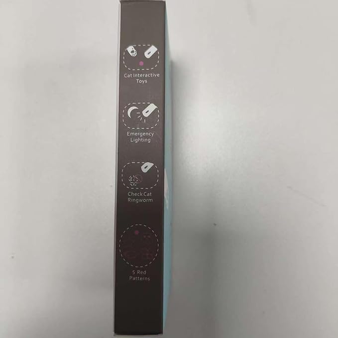 Cat Toys, 2 Pieces, USB Rechargeable Interactive Cat Mouse Toys, 3 Light Modes & 5 Adjustable Patterns, Portable Kitten Toy for Indoor Cats & Dogs, Training & Exercise Fun-Mewly Pet