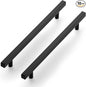 Ravinte Cabinet Handles 10 Pack - 8-4/5 Inch Matte Black Square Pulls, 11-3/10 Inch Overall Length - Kitchen Hardware Drawer Pulls