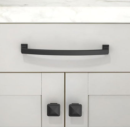 10 Pack Matte Black Cabinet Pulls 6.3 Inch(160mm) Kitchen Cabinet Handles Solid Zinc Alloy Cabinet Hardware Drawer Pulls