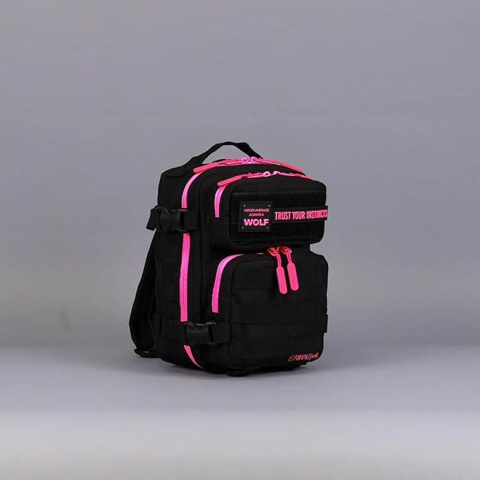 WOLFpak 9L Backpack Mini (Black Neon Pink)-Mewly Pet