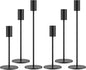 Set of 6 Black Taper Candle Holders, Metal Black Candlestick Holders, Tall Candle Holder, Fits 3/4 inch Thick Candle&Led Candles, for Table Centerpiece, Wedding, Dinning, Party Home Decor