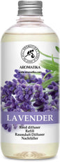 Lavender Reed Diffuser Refill 17 Fl Oz - 500ml - Lavanda Refill - Wardrobe Freshener - Home Fragrance Oil - Air Freshener - Aromatherapy - Essential Lavender Oil Diffuser - Diffuser Refill