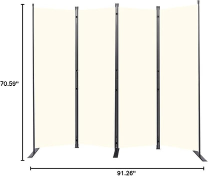 Room Divider 6FT Portable Room Dividers and Folding Privacy Screens, 88'' W Fabric Divider for Room Separation, 4 Panel Partition Room Dividers Freestanding Wall Divider Screen for Dorm Studio Office