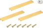 uxcell Cabinet Finger Edge Pull, 3pcs 200mm / 7.87" Aluminum Alloy Back Mount Hidden Cabinet Pulls Concealed Handle for Home Kitchen Drawer Cabinet, Gold