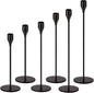 Matte Black Candle Holders Black Candlestick Holders Metal Candle Holder for Wedding, Dinning, Party, Fits 3/4 inch Thick Candle&Led Candles (Set of 6 Pcs)