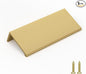 goldenwarm 5 Pack Gold Finger Edge Pulls Drawer Finger Pulls Champagne Gold Kitchen Hardware Handles Bedroom Dresser Drawers,2-1/2 in Hole Center
