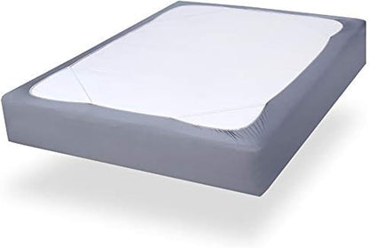 Box Spring Cover Queen Size, Alternates for Bed Skirt, Smooth and Elastic Woven Material Wrap Around 4 Sides of The Box Spring, Wrinkle & Fading Resistant, Washable, Dustproof, Gray