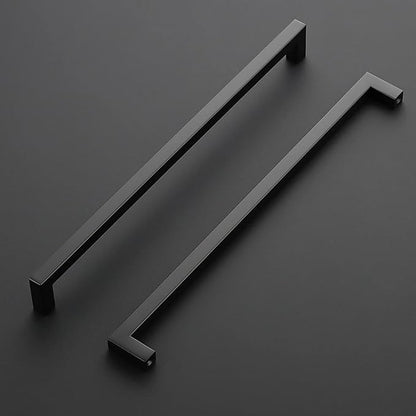 Ravinte 3 Pack Black Cabinet Pulls 12-3/5 Inch Square Kitchen Cabinet Handles Matte Black Kitchen Hardware for Drawer Pulls Drawer Handles Come with Screwdriver