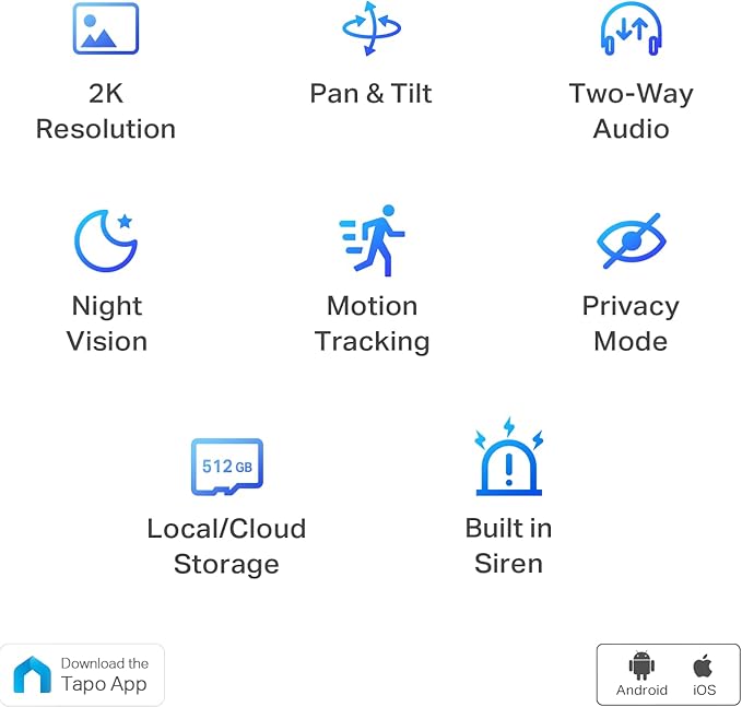 Tapo TP-Link 2K Pan/Tilt Security Camera for Baby Monitor, Dog Camera w/Motion Detection and Tracking, 2-Way Audio, Night Vision, Cloud &SD Card Storage, Works w/Alexa & Google Home C210-Mewly Pet