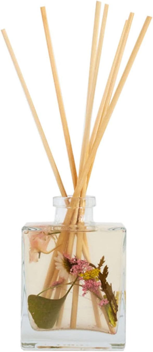 Rosy Rings Lemon Blossom & Lychee Botanical Reed Diffuser 4oz - Lasts 4-6 Months, Aromatherapy Diffuser, Reed Diffuser Sticks, Diffuser with Botanicals Perfect for Home Decor!