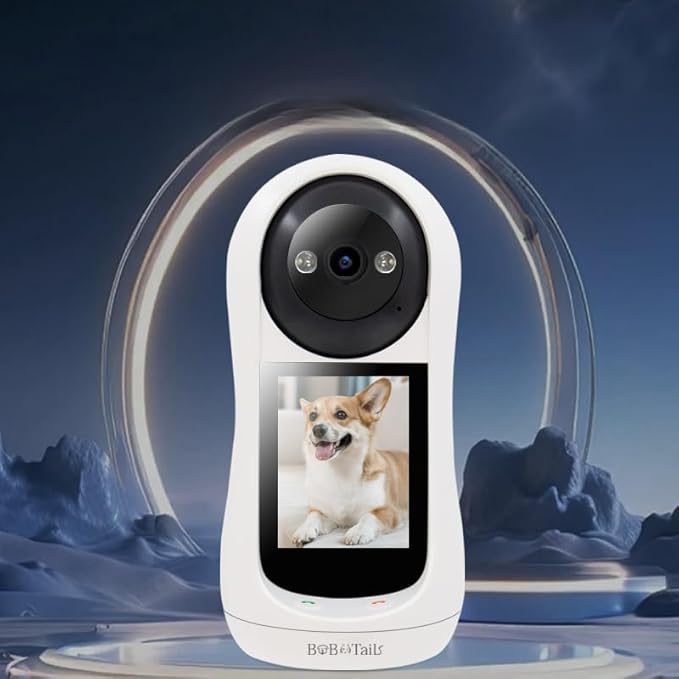 Pet Camera with 2-Way Audio, 5MP Lens, Motion Tracking, 360° Vision, Human Detection-Mewly Pet