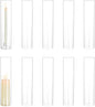 Hewory Hurricane Glass Candle Holders: 10 PCS Clear Open Ended Cylinder Candle Holder Sleeve for Candlestick Holders - Taper Candle Holder Bulk for Wedding Christmas Centerpiece Decor (D 2.5" x H 11")