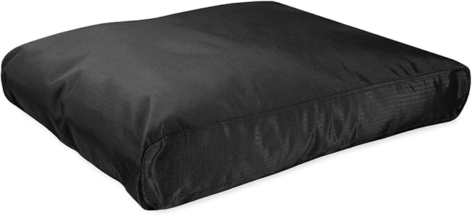 K9 Ballistics Tough Rectangle Pillow XL Extra Large Dog Bed - Removable Cover, Washable, Durable & Water Resistant Dog Bed Made for Big Dogs 54"x38", Obsidian Black-Mewly Pet