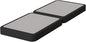 Nutan Inch Sturdy Box Spring for Mattress Support-Durable and Fully Assembled, Natural Wood Twin, Gray, 4" Foundation
