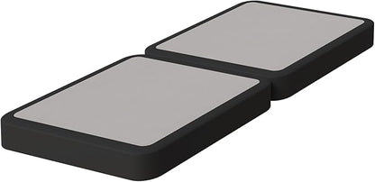 Nutan Inch Sturdy Box Spring for Mattress Support-Durable and Fully Assembled, Natural Wood Twin XL, Gray, 4" Foundation