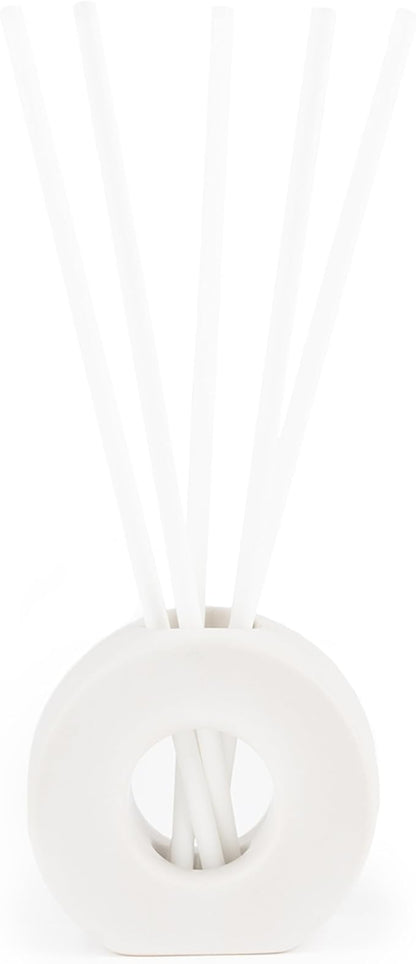 ScentAir Infused Liquidless Reeds | Includes 25 Flameless Reeds and 1 Decorative Vase, White | Essential Oil Aroma Diffuser Sticks | Fresh Spa Scents | Gifting Fragrance | Oudh