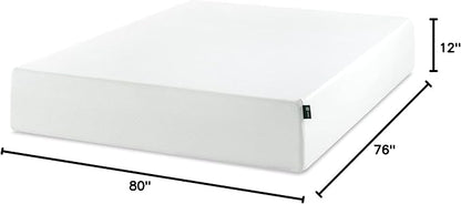 ZINUS 12 Inch King Green Tea Memory Foam Mattress [New Version], Fiberglass free, Medium Firm Feel, Zoned Pressure Relief, Certified Safe Foams & Fabric, Mattress in A Box