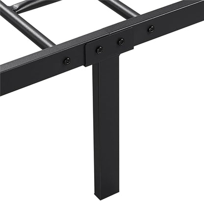 Yaheetech Queen Bed Frames Metal Platform Bed with Headboard&Footboard for Bedrooms/No Box Spring Needed/Easy Assembly/Underbed Space: 12.6’’/Black Queen Bed