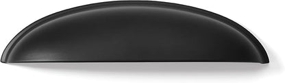 khtumeware 10 Pack 3-3/4" Drawer Pulls Matte Black Cabinet Cup Pulls Kitchen Hardware Cabinet Handles Drawer Handles Knobs 3-3/4 inch Hole Center