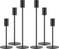 zeochyni Matte Black Candle Holder Set of 6, Elegant Candlestick Holders for Wedding Centerpieces Dining Tables Parties Home Decor Events, Taper Candle Holders Fit 3/4 Inch Candles