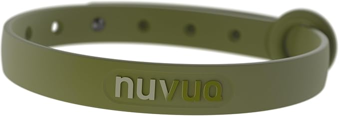 Breakaway Cat Collar - Soft, Comfortable, and Lightweight Safety Buckle Collar with Name Tag Ring for Outdoor Cats and Sensitive Skin Kittens by Nuvuq (6 ⅞" to 10 ¼", Green)-Mewly Pet