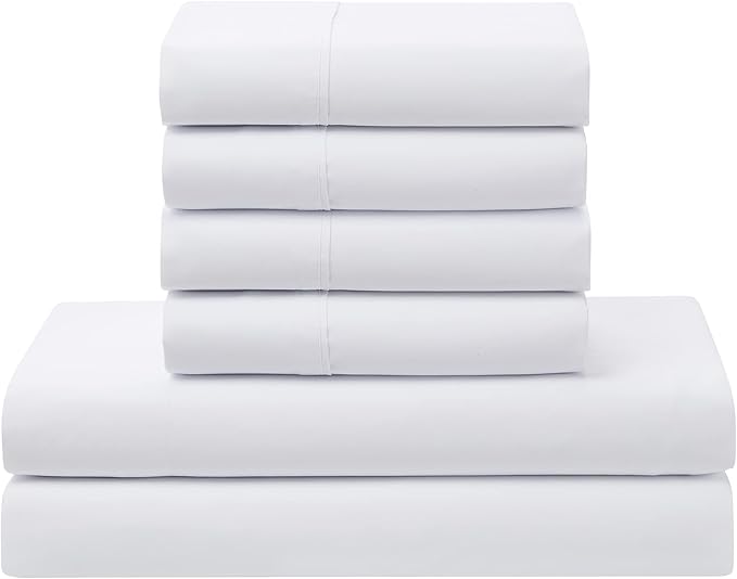 7 Piece Comforter Set Bag Solid Color All Season Soft Down Alternative Blanket & Luxurious Microfiber Bed Sheets, King, Buffalo Plaid Black/White