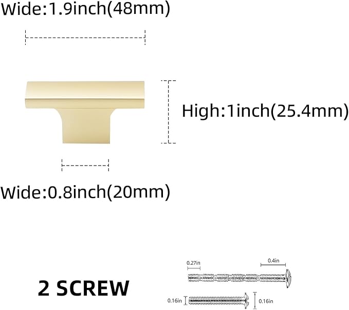 20 Pack Kitchen Cabinet Knobs Brushed Gold Cabinet Knobs Drawer Knobs Solid Kitchen Hardware